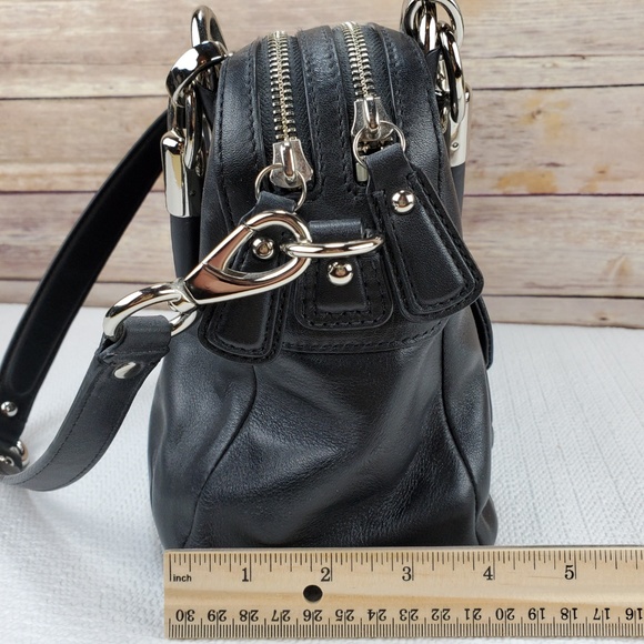 Coach Black Leather Satchel Bag - Picture 4 of 8